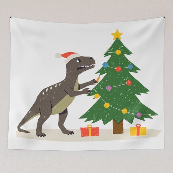Item preview, Man struggle Dinosaur decorating Christmas Tree  designed and sold by CaseMastery.