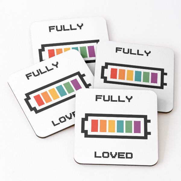 Item preview, Fully Loved - Pixel Rainbow Battery (Retro 8-bit) designed and sold by ProjetF.