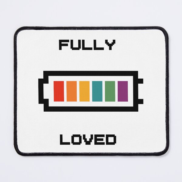 Item preview, Fully Loved - Pixel Rainbow Battery (Retro 8-bit) designed and sold by ProjetF.