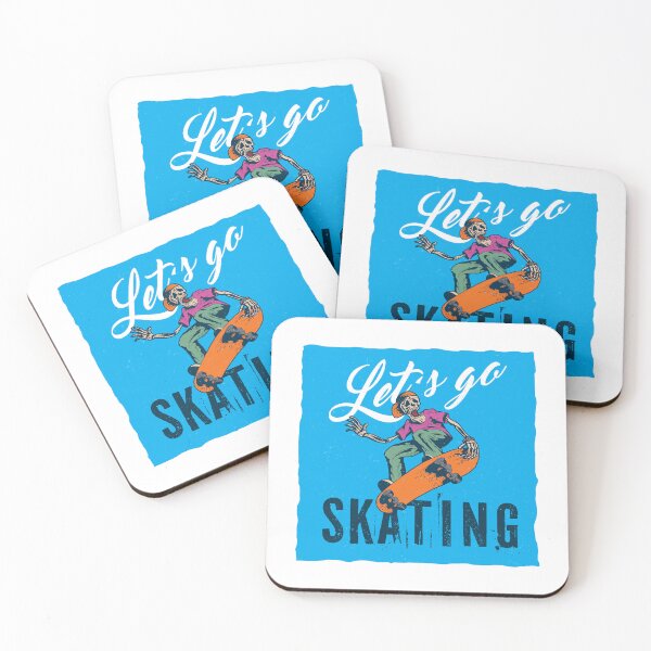 Item preview, Let’s Go Skating – Skeleton Skateboard Street Art Design designed and sold by inaveed.