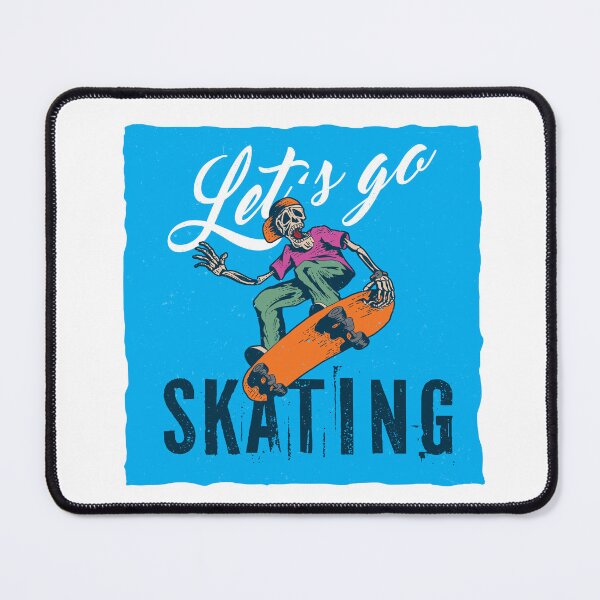 Item preview, Let’s Go Skating – Skeleton Skateboard Street Art Design designed and sold by inaveed.
