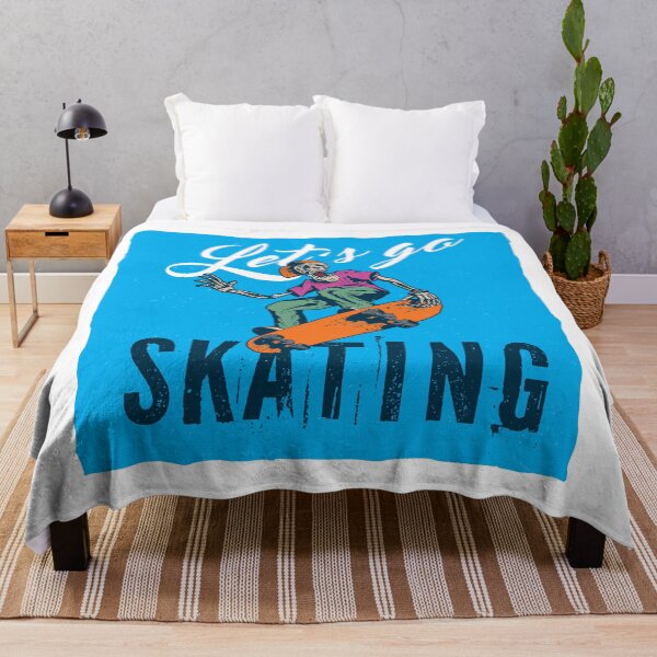 Item preview, Let’s Go Skating – Skeleton Skateboard Street Art Design designed and sold by inaveed.