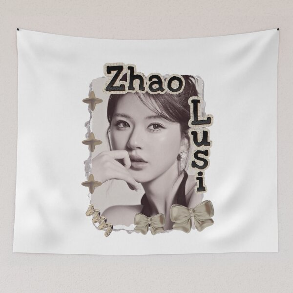 Item preview, Zhao Lusi (赵露思) Chinese Actress Art Chinese Celebrity Illustration Scrapbook Collage Cozy Y2K Vintage Design designed and sold by HELL0WBELLO.