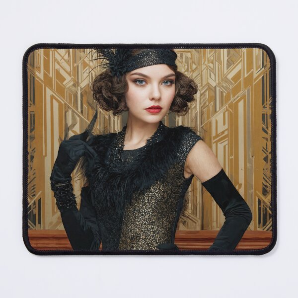 Item preview, Gilded Glamour: Flapper Elegance in Art Deco Splendor designed and sold by ForeverPrintsOK.