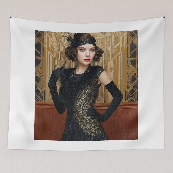 Item preview, Gilded Glamour: Flapper Elegance in Art Deco Splendor designed and sold by ForeverPrintsOK.