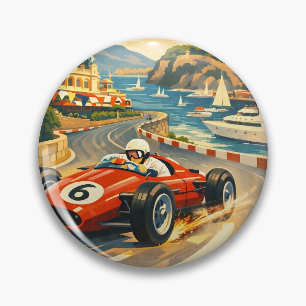Item preview, Monaco Grand Prix vintage retro poster 1960 designed and sold by ocusido.