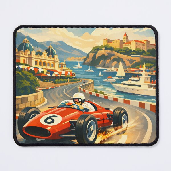 Item preview, Monaco Grand Prix vintage retro poster 1960 designed and sold by ocusido.