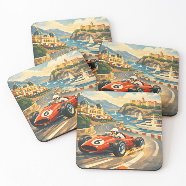 Item preview, Monaco Grand Prix vintage retro poster 1960 designed and sold by ocusido.