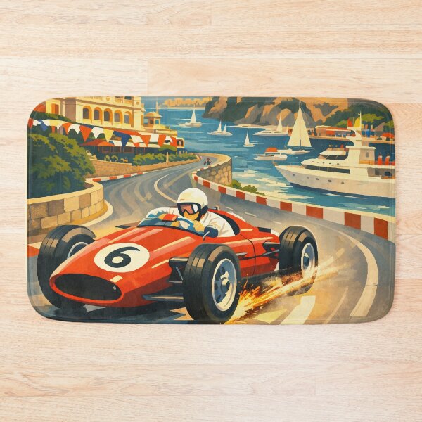 Item preview, Monaco Grand Prix vintage retro poster 1960 designed and sold by ocusido.