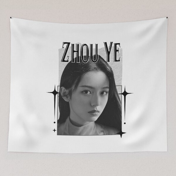 Item preview, Zhou Ye (周也) Chinese Actress Art Chinese Celebrity IllustrationScrapbook Collage Cozy Y2K Vintage Design designed and sold by HELL0WBELLO.