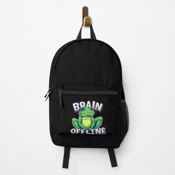 Item preview, Brain Offline – Funny Frog Cartoon Design designed and sold by FluffinCool.
