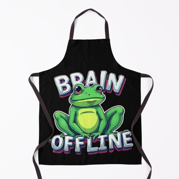 Item preview, Brain Offline – Funny Frog Cartoon Design designed and sold by FluffinCool.
