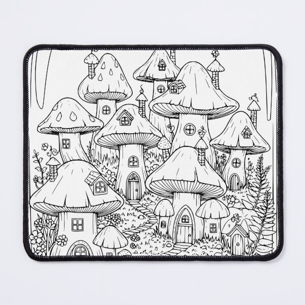 Item preview, Fairy Mushroom Village in a Cookie Jar - Cottage core Art designed and sold by Stonealone44.