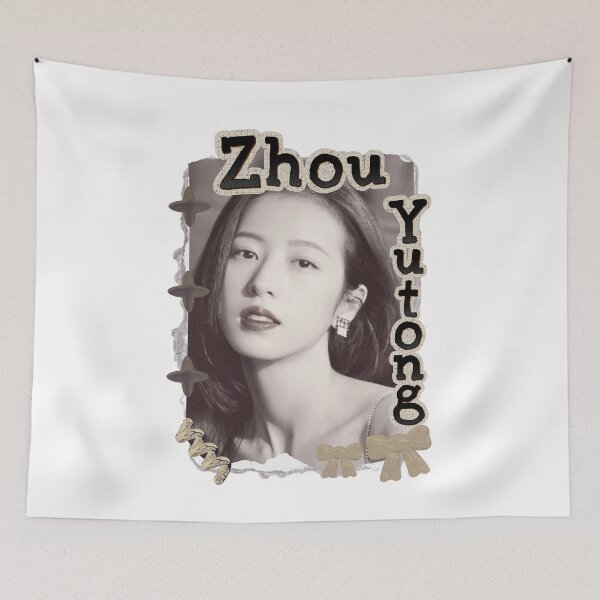 Item preview, Zhou Yutong (周雨彤) Chinese Actress Art Chinese Celebrity Illustration Scrapbook Collage Cozy Y2K Vintage Design designed and sold by HELL0WBELLO.