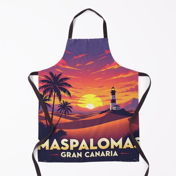 Item preview, Maspalomas, Gran Canaria, Canary Islands: Vintage-Style Painterly Travel Poster designed and sold by LSVart.