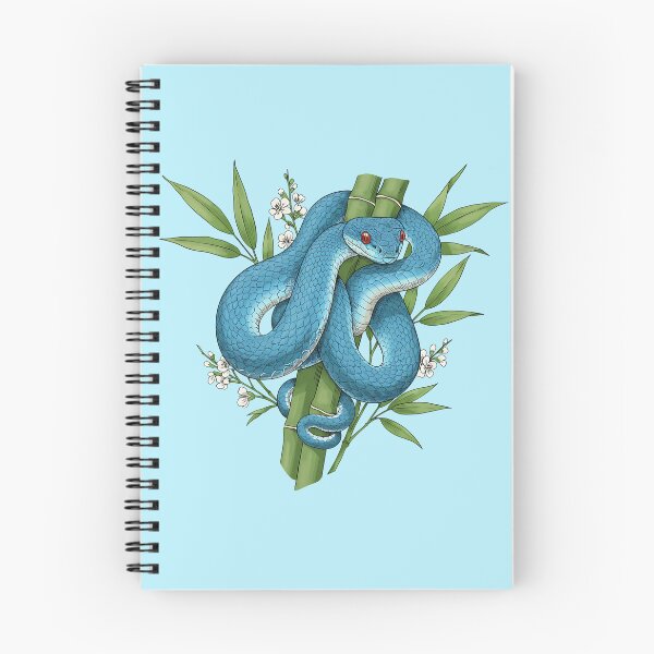 Item preview, Blue Pit Viper Snake On Bamboo designed and sold by BirdsnStuff.
