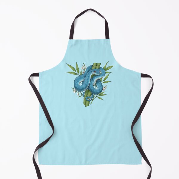 Item preview, Blue Pit Viper Snake On Bamboo designed and sold by BirdsnStuff.