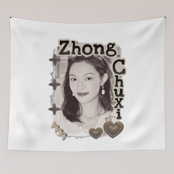 Item preview, Zhong Chuxi (钟楚曦) Chinese Actress Art Chinese Celebrity Illustration Scrapbook Collage Cozy Y2K Vintage Design designed and sold by HELL0WBELLO.