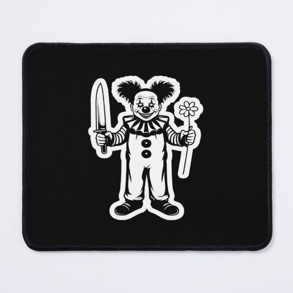 Item preview, Sinister Clown with Knife & Flower – Dark Circus Horror Art for Posters, Tees & Creepy Decor designed and sold by Bright Nest Studio.