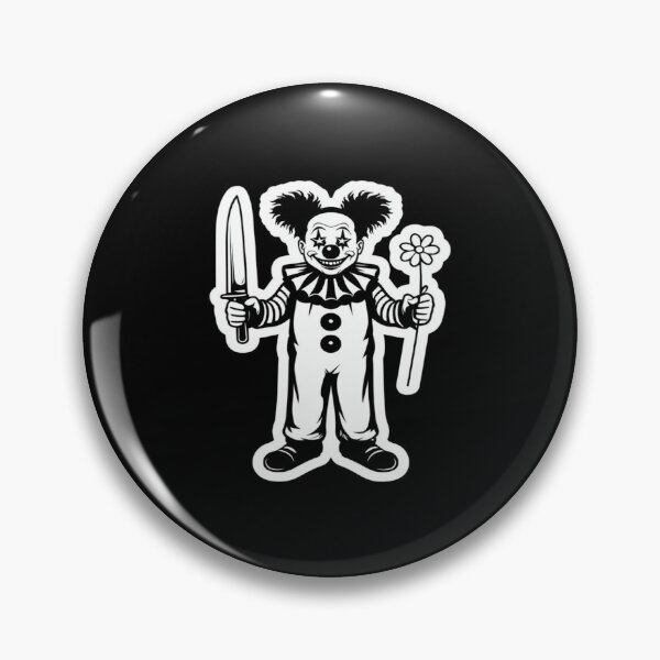 Item preview, Sinister Clown with Knife & Flower – Dark Circus Horror Art for Posters, Tees & Creepy Decor designed and sold by Bright Nest Studio.