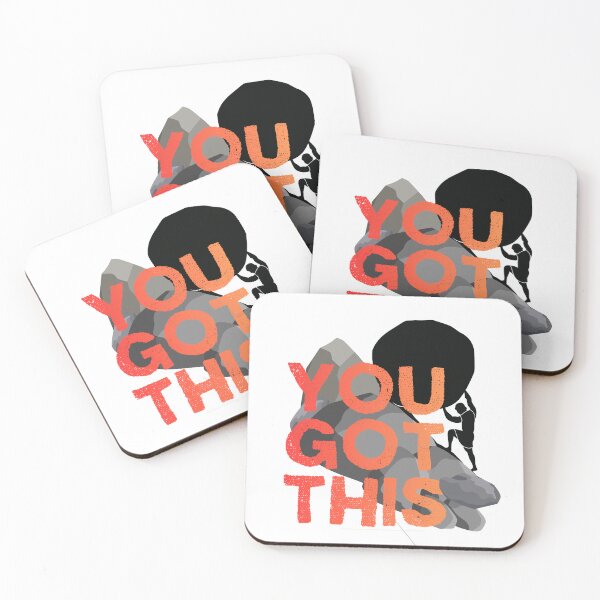 Item preview, You Got This - Sisyphus Motivation Rock Push Design. designed and sold by LunaPrintCo.