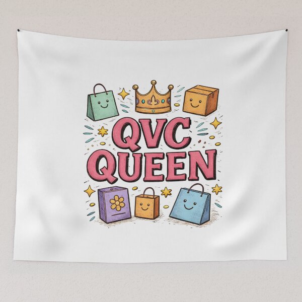 Item preview, QVC Queen T-Shirt, Shopping Lover Gift, Funny TV Shopping Fan Graphic Tee, Home Shopping Channel Queen Shirt designed and sold by JoyBoyStudio1.