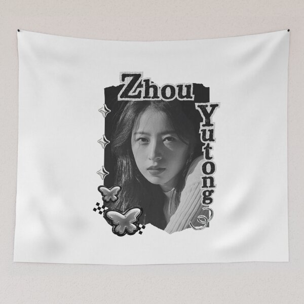 Item preview, Zhou Yutong (周雨彤) Chinese Actress Art Chinese Celebrity Illustration Black and White Collage Digital Art Portrait designed and sold by AJUNICE STUDIO.