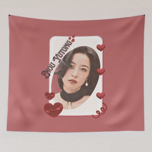 Item preview, Zhou Yutong (周雨彤) Portrait Chinese Actress Art Chinese Celebrity Illustration portrait illustration Red Aesthetic Collage Design designed and sold by AJUNICE STUDIO.