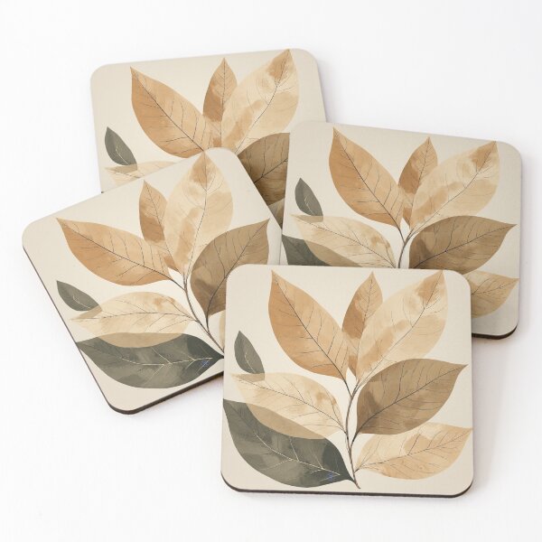 Item preview, Golden Leaf Minimal Wall Art – Silent Power & Luxury Nature Design by NegarTv Designs designed and sold by NegarTv Designs.