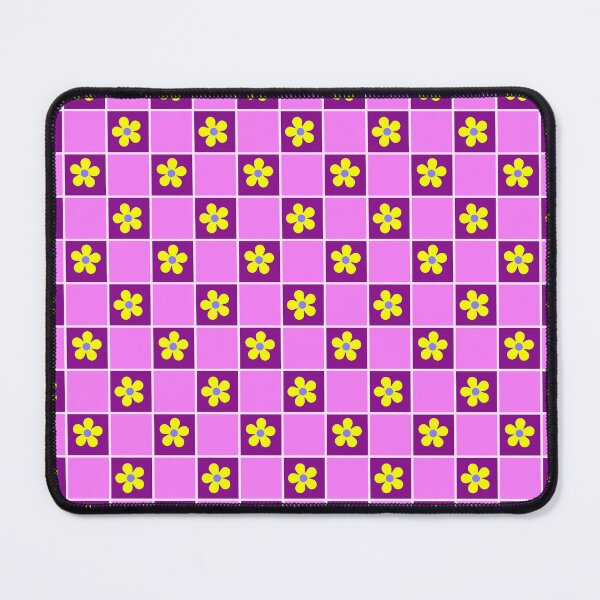 Item preview, Retro Checkerboard Daisy Pattern - Purple and Pink Groovy Floral Grid designed and sold by DeeLulu.