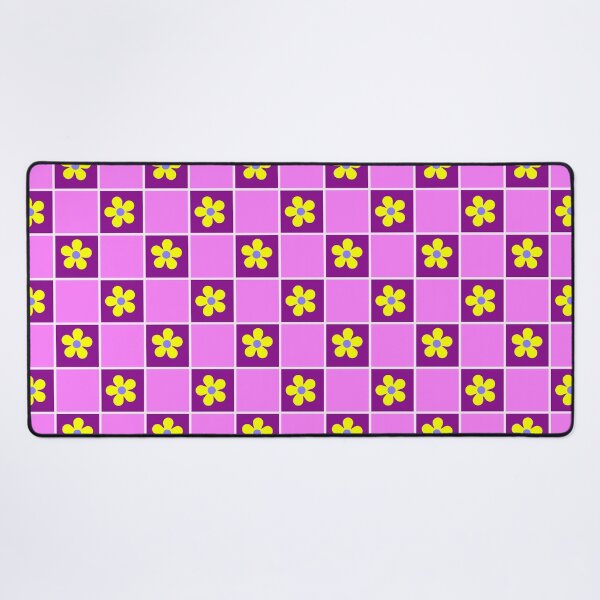 Item preview, Retro Checkerboard Daisy Pattern - Purple and Pink Groovy Floral Grid designed and sold by DeeLulu.
