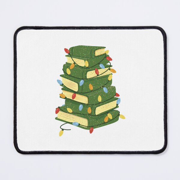 Item preview, Christmas Book Tree Illustration – Festive Book Stack with Holiday Lights designed and sold by station-one.