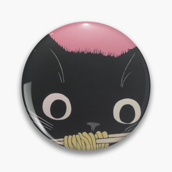 Item preview, Funny Black Cat Eating Ramen Noodles – Cute Cat Food Illustration designed and sold by Gourmet Neko Art | .
