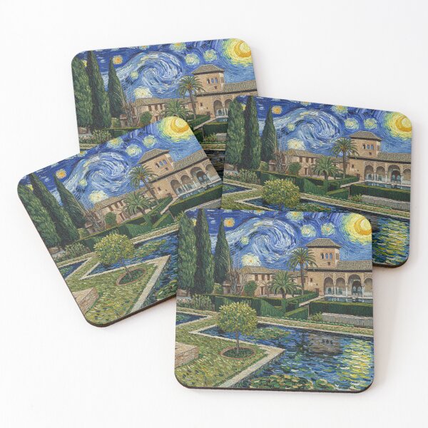 Item preview, Gardens of the Partal Palace of the Alhambra in the Van Gogh style designed and sold by KukiLdeGuevara.