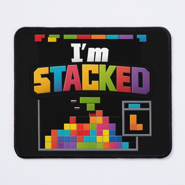 Item preview, I’m Stacked Gamer Shirt-Retro Block Puzzle designed and sold by Molly's Bold Brush.