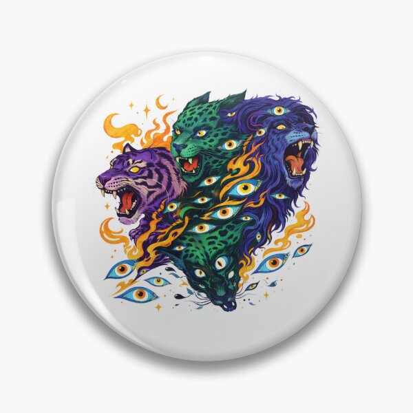 Item preview, Surreal Three Eyed Big Cats Illustration designed and sold by Maverickystore.