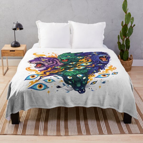 Item preview, Surreal Three Eyed Big Cats Illustration designed and sold by Maverickystore.