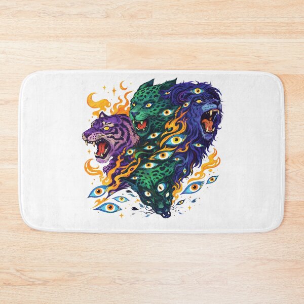 Item preview, Surreal Three Eyed Big Cats Illustration designed and sold by Maverickystore.