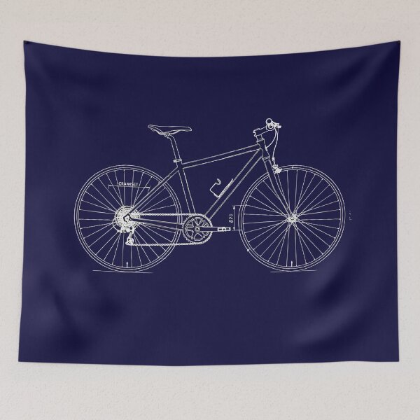 Item preview, Bicycle Anatomy Blueprint - Technical Cyclist Schematic designed and sold by Dakson Design - Fantasy Art.