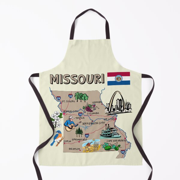 Item preview, Missouri State Landmarks, The Show-Me State Map Art designed and sold by mashmosh.