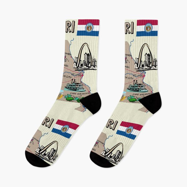 Item preview, Missouri State Landmarks, The Show-Me State Map Art designed and sold by mashmosh.