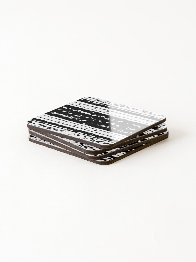 Thumbnail 4 of 5, Coasters (Set of 4), Distorted Stripes designed and sold by RASUNED.