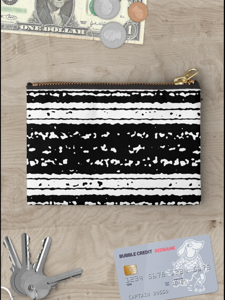 Thumbnail 3 of 4, Zipper Pouch, Distorted Stripes designed and sold by RASUNED.