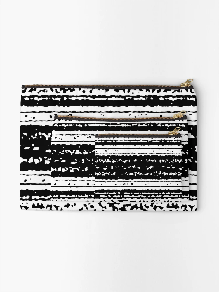 Thumbnail 2 of 4, Zipper Pouch, Distorted Stripes designed and sold by RASUNED.