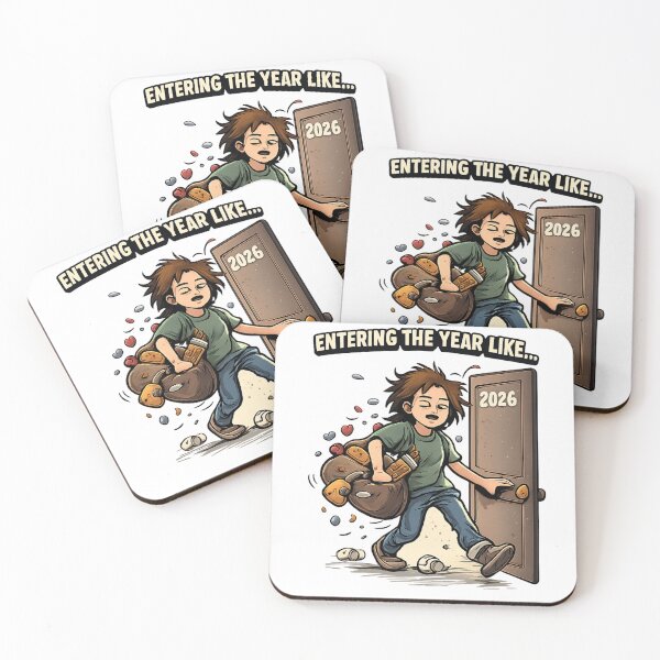 Item preview, Entering the Year Like Funny Relatable New Year Cartoon Design designed and sold by B-M-Store.