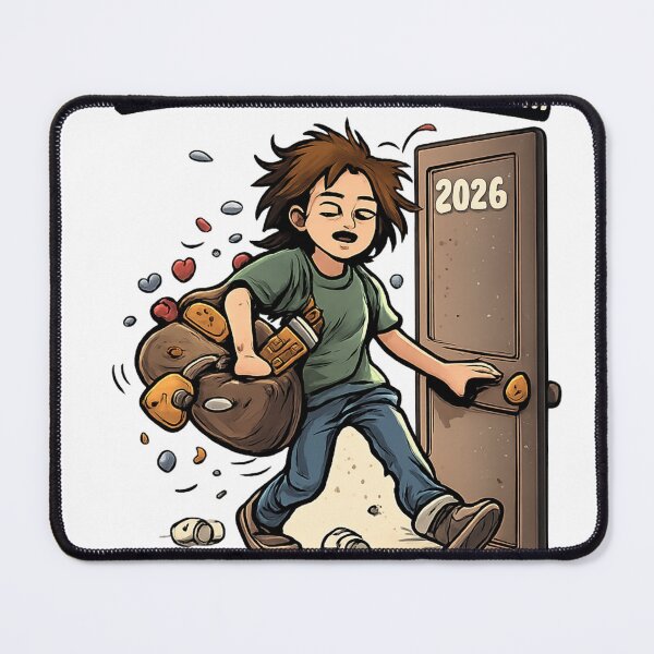 Item preview, Entering the Year Like Funny Relatable New Year Cartoon Design designed and sold by B-M-Store.