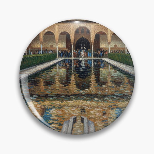 Item preview, The Court of the Myrtles in the Alhambra, in the style of Van Gogh designed and sold by KukiLdeGuevara.