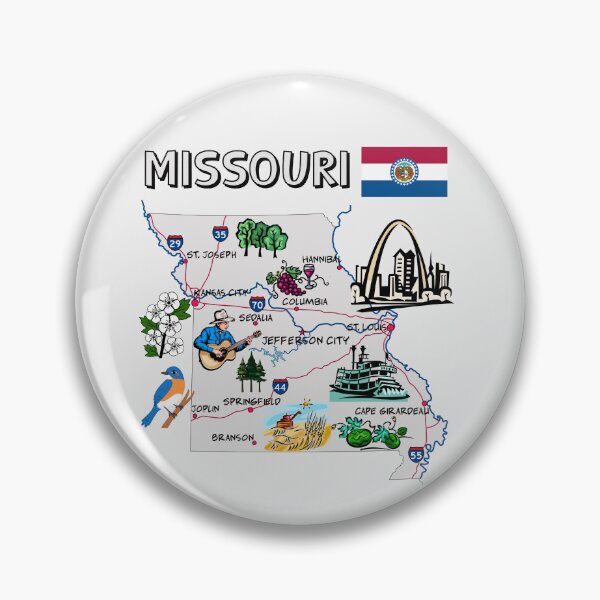 Item preview, Missouri State Map - Landmarks & Culture Illustration designed and sold by mashmosh.