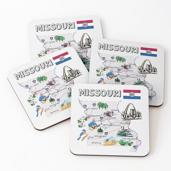 Item preview, Missouri State Map - Landmarks & Culture Illustration designed and sold by mashmosh.