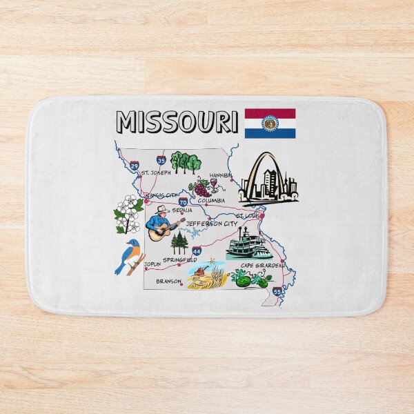 Item preview, Missouri State Map - Landmarks & Culture Illustration designed and sold by mashmosh.